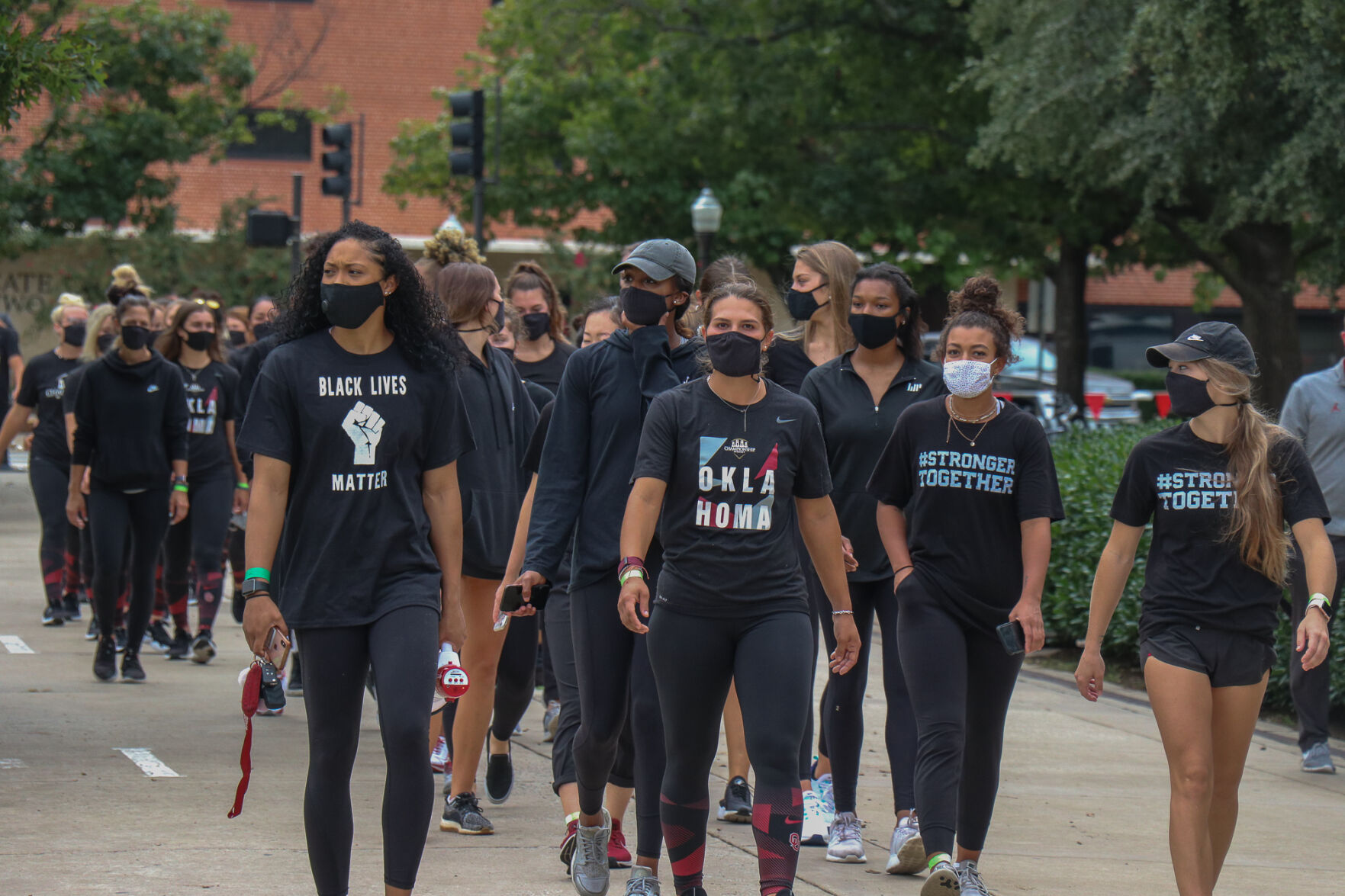 OU Athletes march